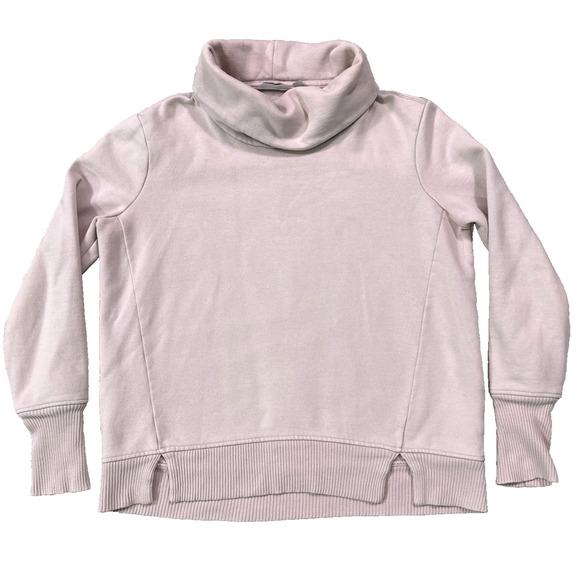 ATHLETA‎ Funnel Fleece Sweatshirt Soft Pink Warm Cozy Turtleneck Top Size XS - Picture 2 of 8